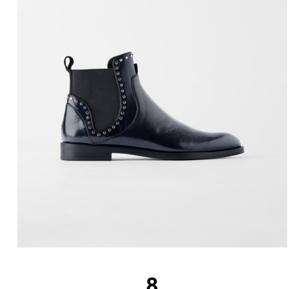NWT Dark Blue Studded Chelsea Boot from Zara